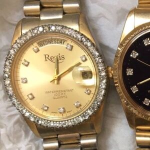 Men’s Presidential 36mm Vintage Day Date Regis gold plated Diamond watch.